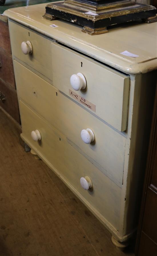 Victorian painted pine chest of drawers